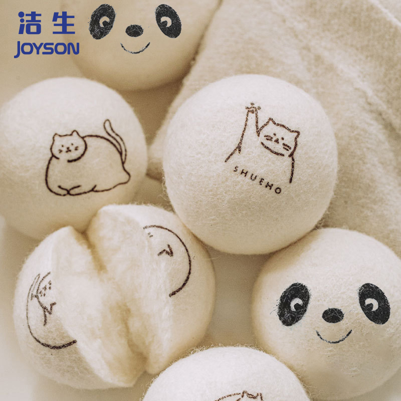 Customized Organic Reusable Natural Fabric Softener Healthy Felt Laundry Wool Dryer Balls