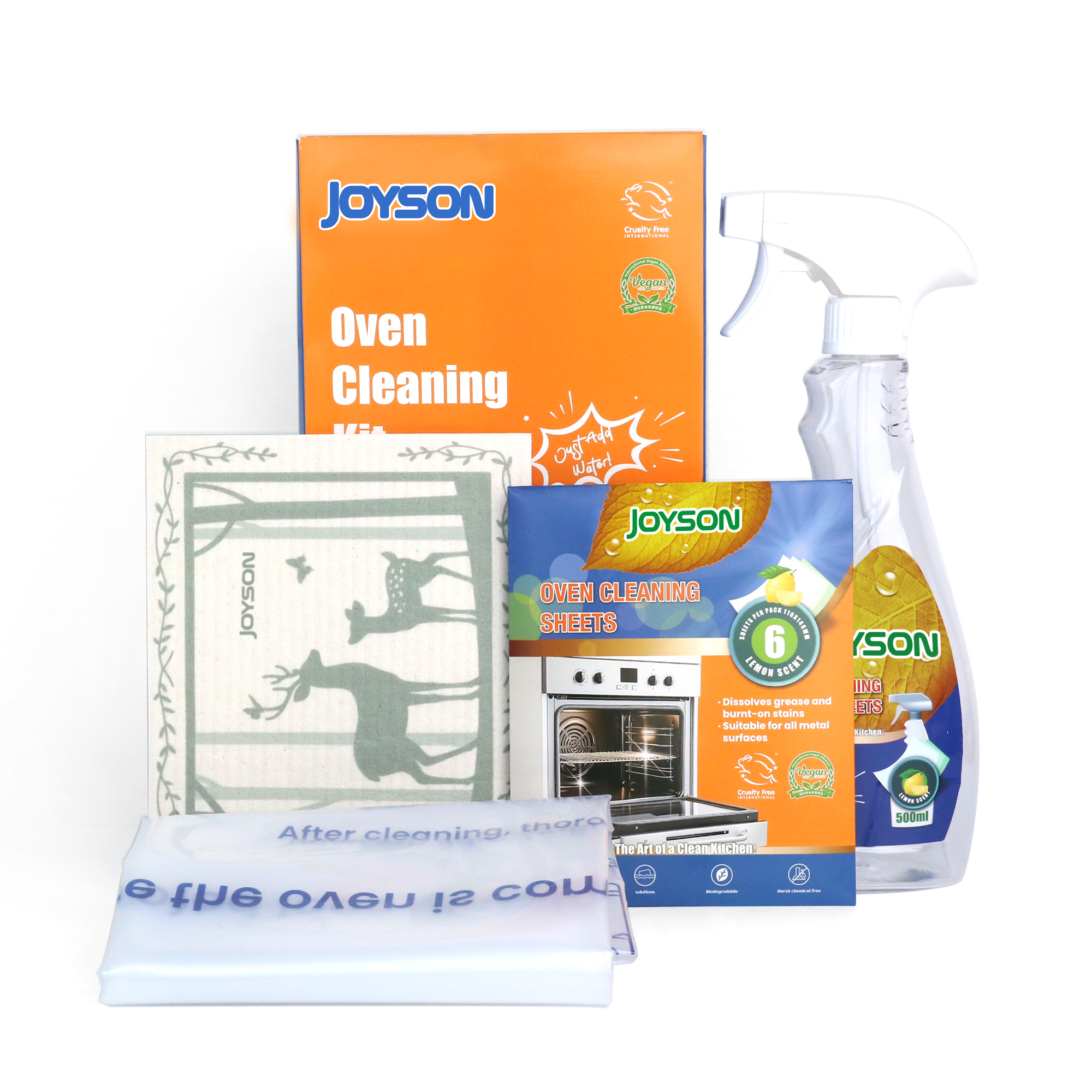 Oven&Grill Sustainable Cleaner Sheet Special Decontamination and Deodorant Stain Remover Spray