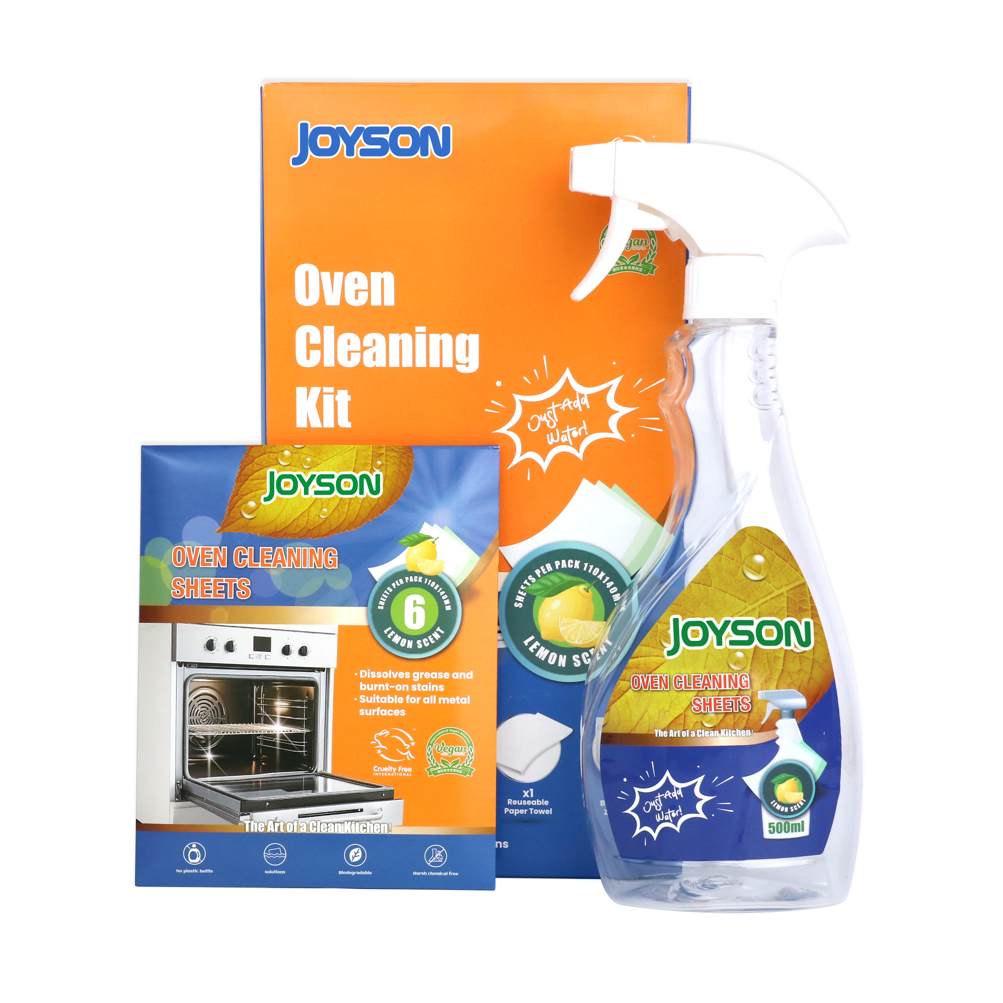 Oven&Grill Sustainable Cleaner Sheet Special Decontamination and Deodorant Stain Remover Spray