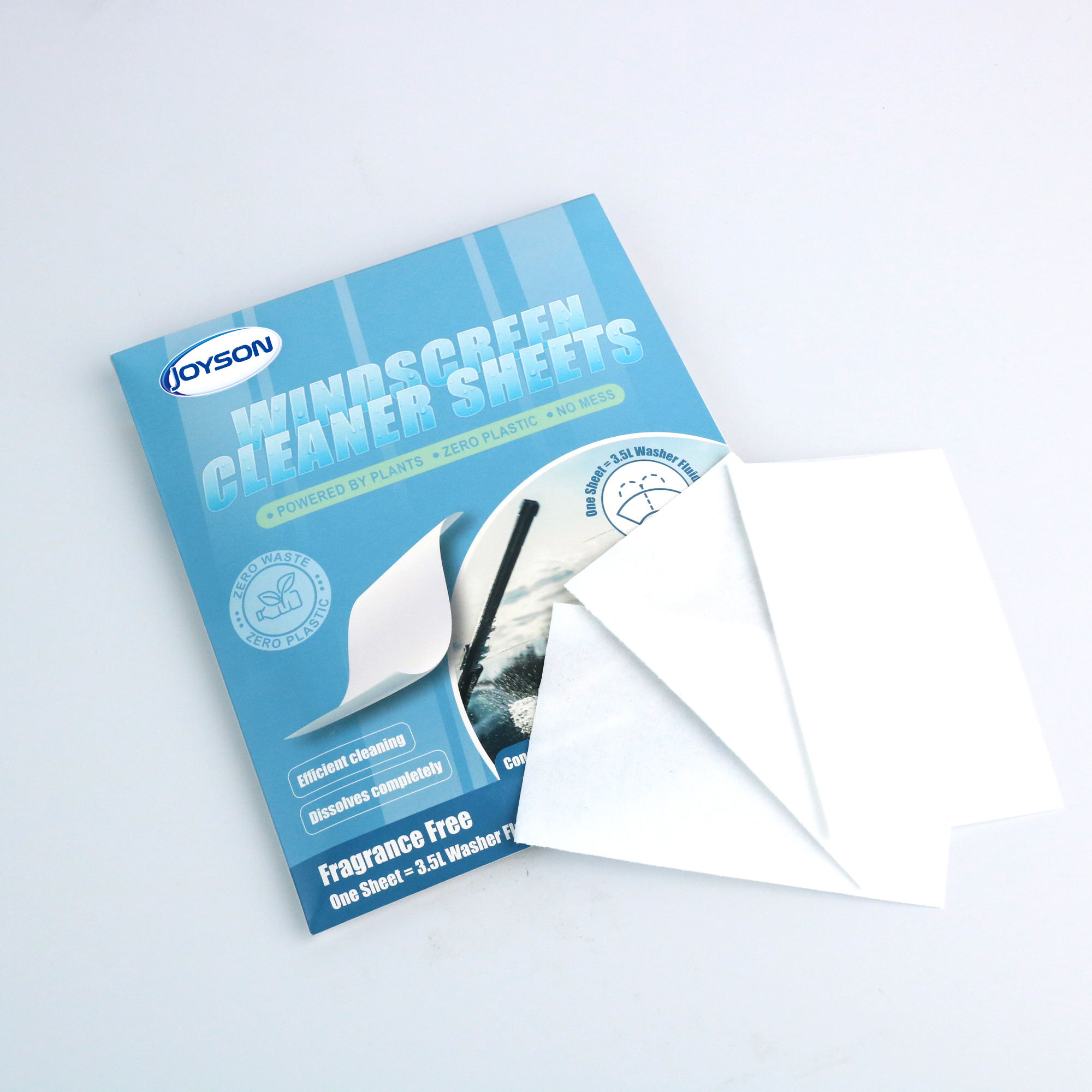 Support custom body glass cleaning sheet production of automobile glass water to remove dirt and oil removal film cleaning agent