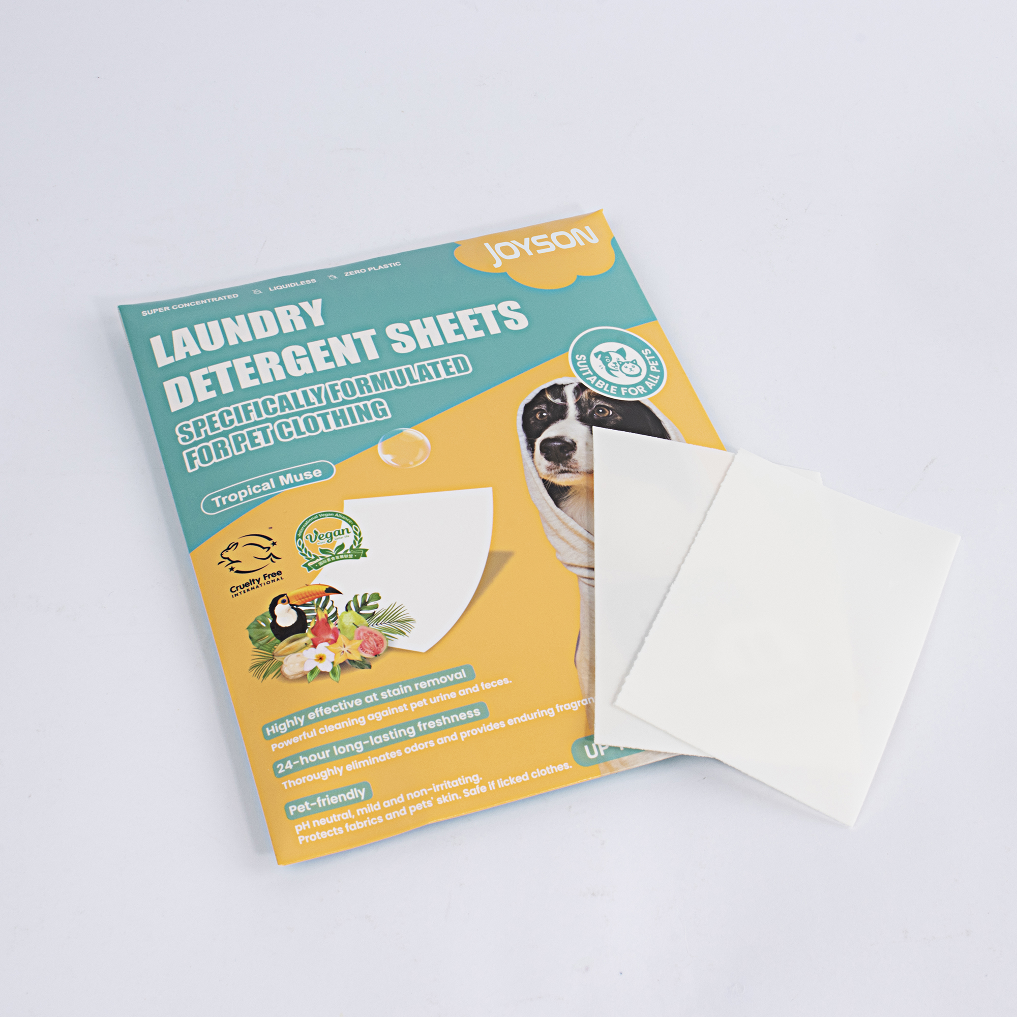Biodegradable Eco Friendly Pet Clothing Laundry Detergent Sheets for Dog Clothes