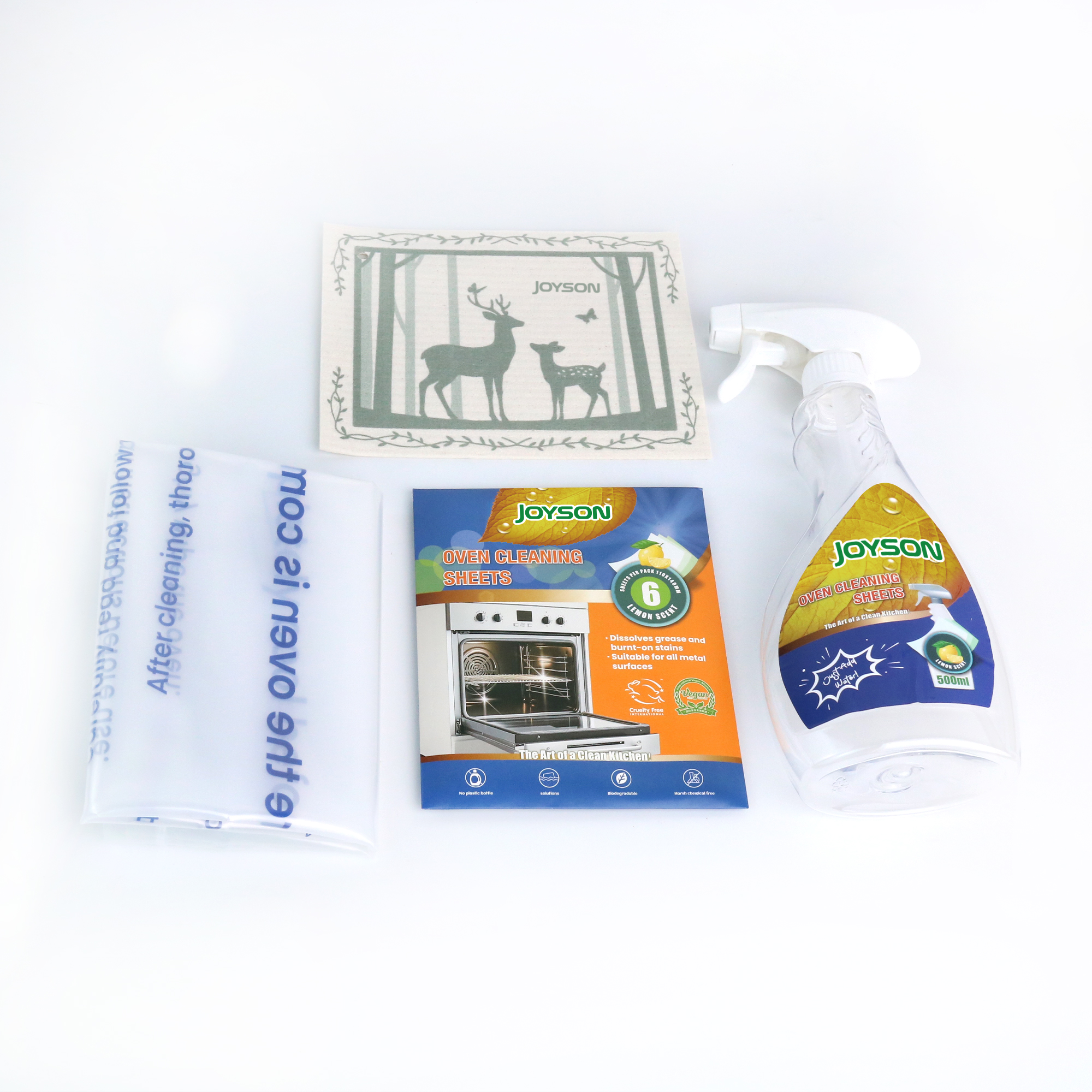 Oven&Grill Sustainable Cleaner Sheet Special Decontamination and Deodorant Stain Remover Spray