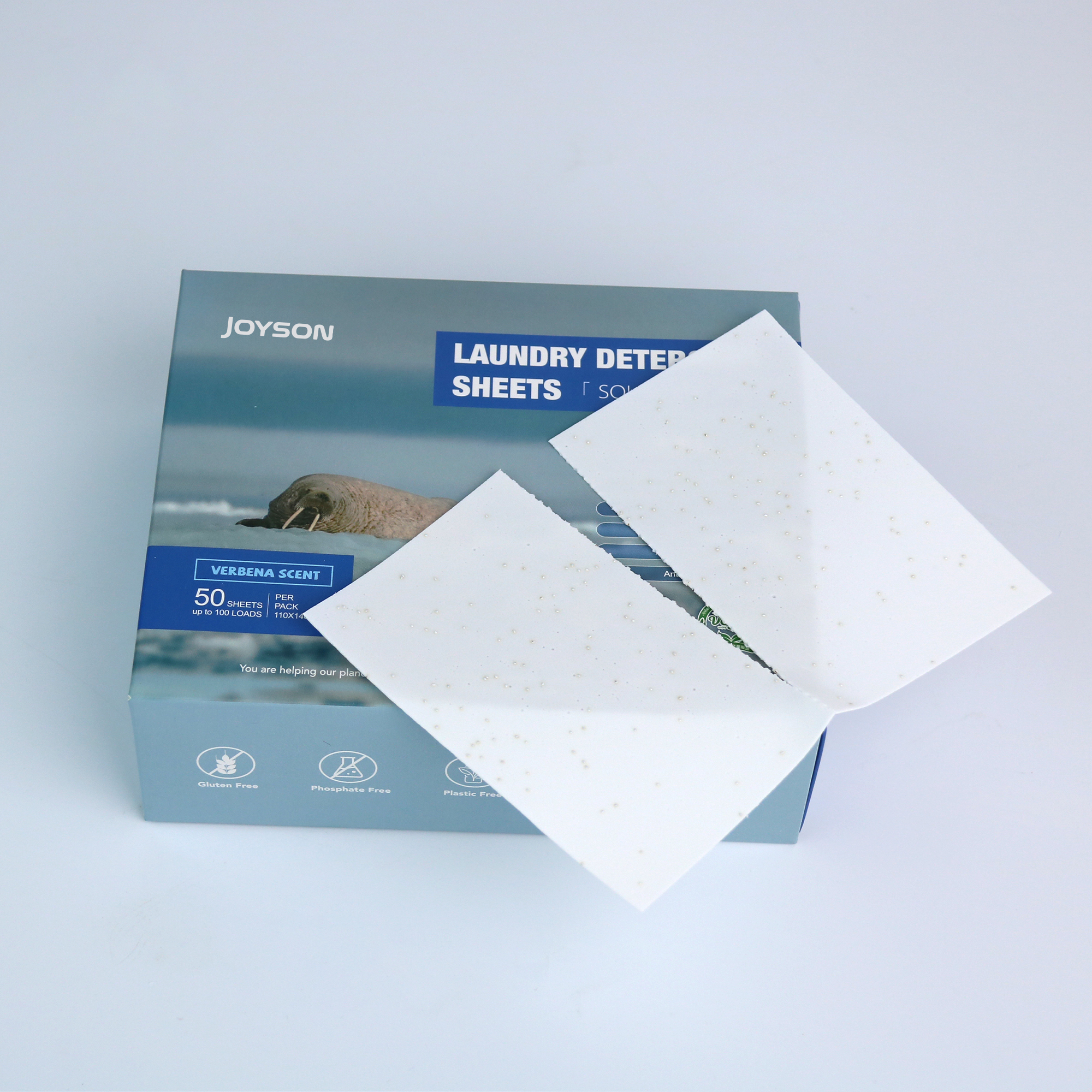 JOYSON Factory Price Wholesale Custom Packing Eco Friendly Laundry Strips Tablet Laundry Laundry Detergent Sheet Strips