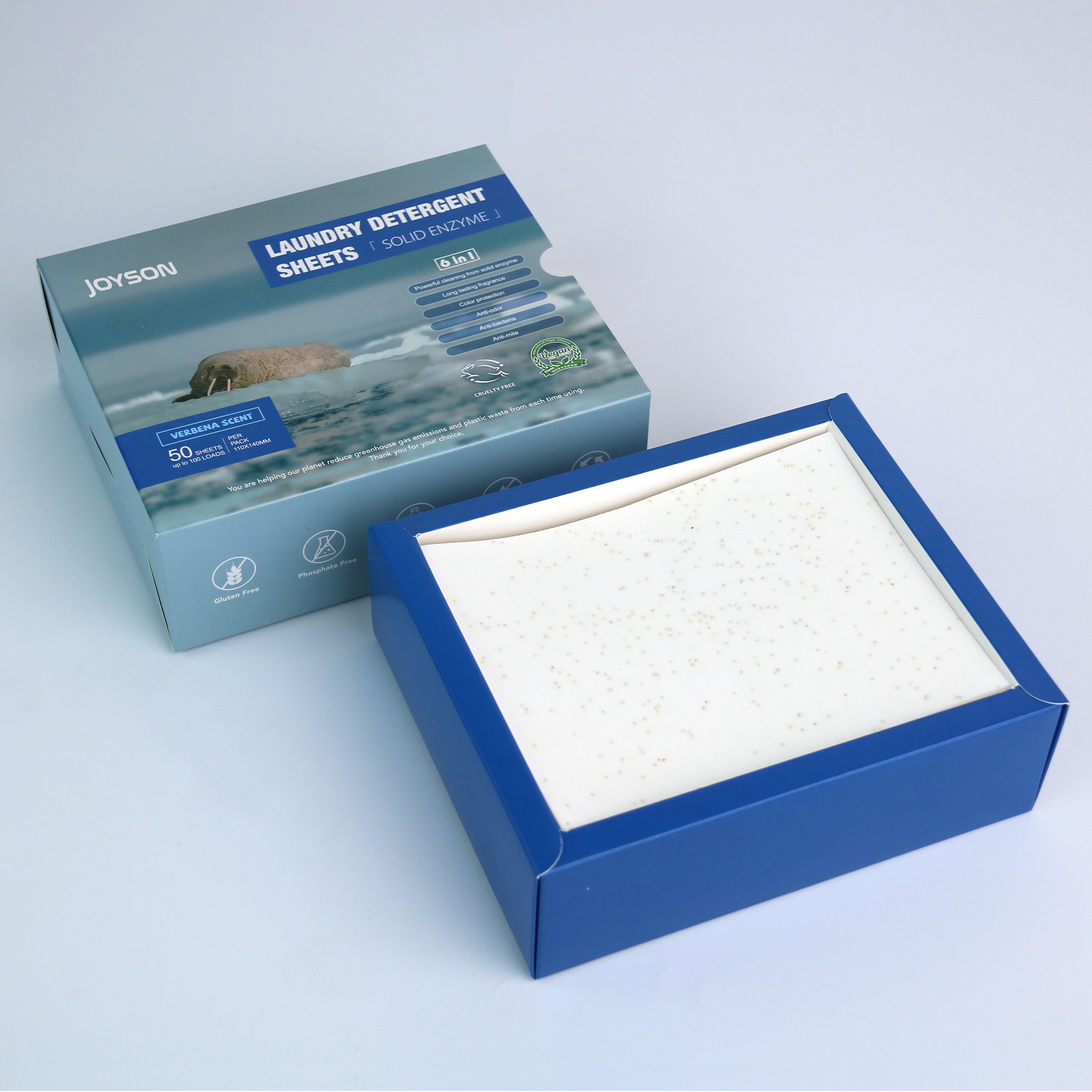  New custom marine laundry tablets environmentally friendly 15 times deep cleaning laundry tablets Verbena fragrance Eucalyptus degradable